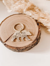 Load image into Gallery viewer, Water + Mountain Scene | Bear Shaped Pet ID Tag