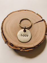 Load image into Gallery viewer, Plain + Simple | Hand Stamped Metal Pet ID Tag