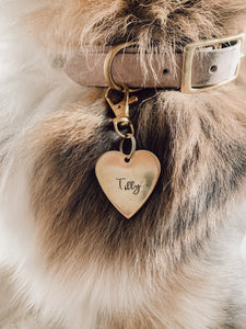 Simple Love | Heart Shaped Metal Pet ID Tag