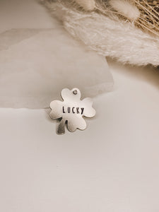 Lucky Charm | Clover Shaped Metal Pet ID Tag